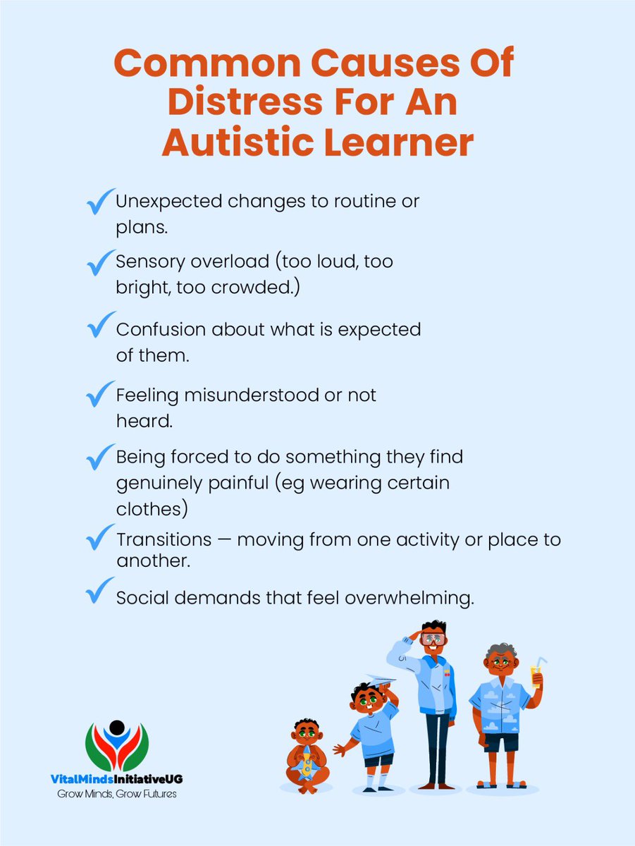 Understanding what causes distress is the first step to creating calm.  
Autistic learners may struggle with; 

• Sudden changes
• Loud spaces
• Unclear expectations
• Feeling unheard

When we notice these triggers, we can respond with patience, structure, and support.