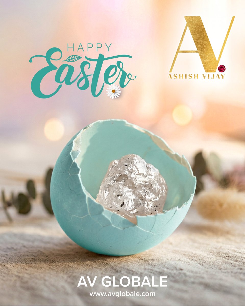 AvGlobale's tweet photo. Happy Easter from AV Globale 🐣✨ May this season bring fresh beginnings, positivity, and a little extra sparkle to your days 💎🌸 #HappyEaster2026 https://t.co/zRLPU4JcDG