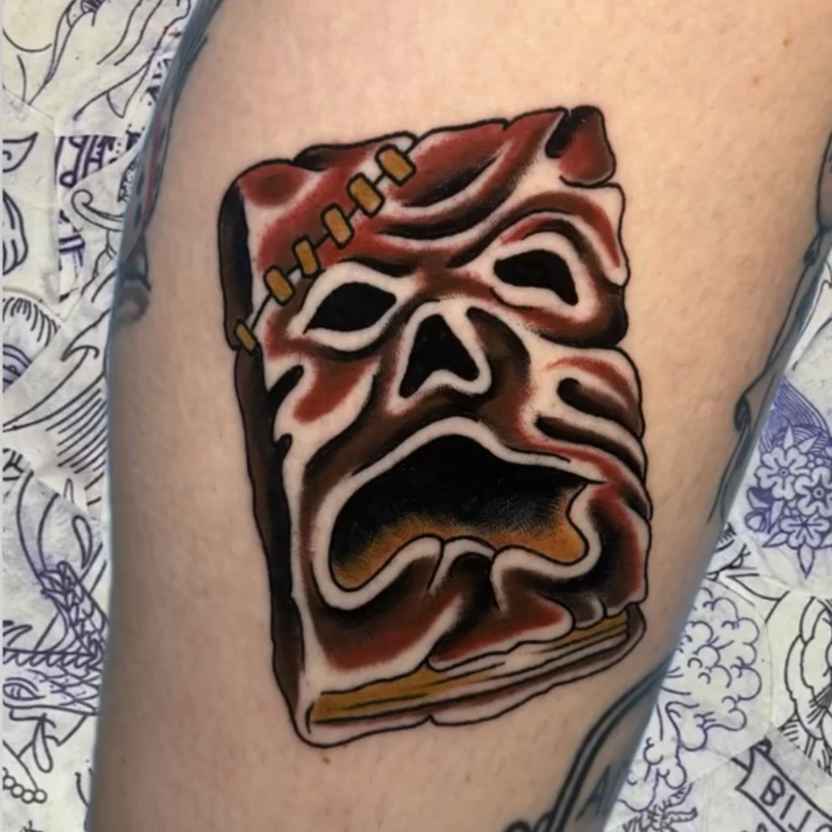 Check out this rad Necronomicon Ex-Mortis tattooed by David Carreras at 12 oz. Studios Deptford, NJ. #12ozstudios #tattoo