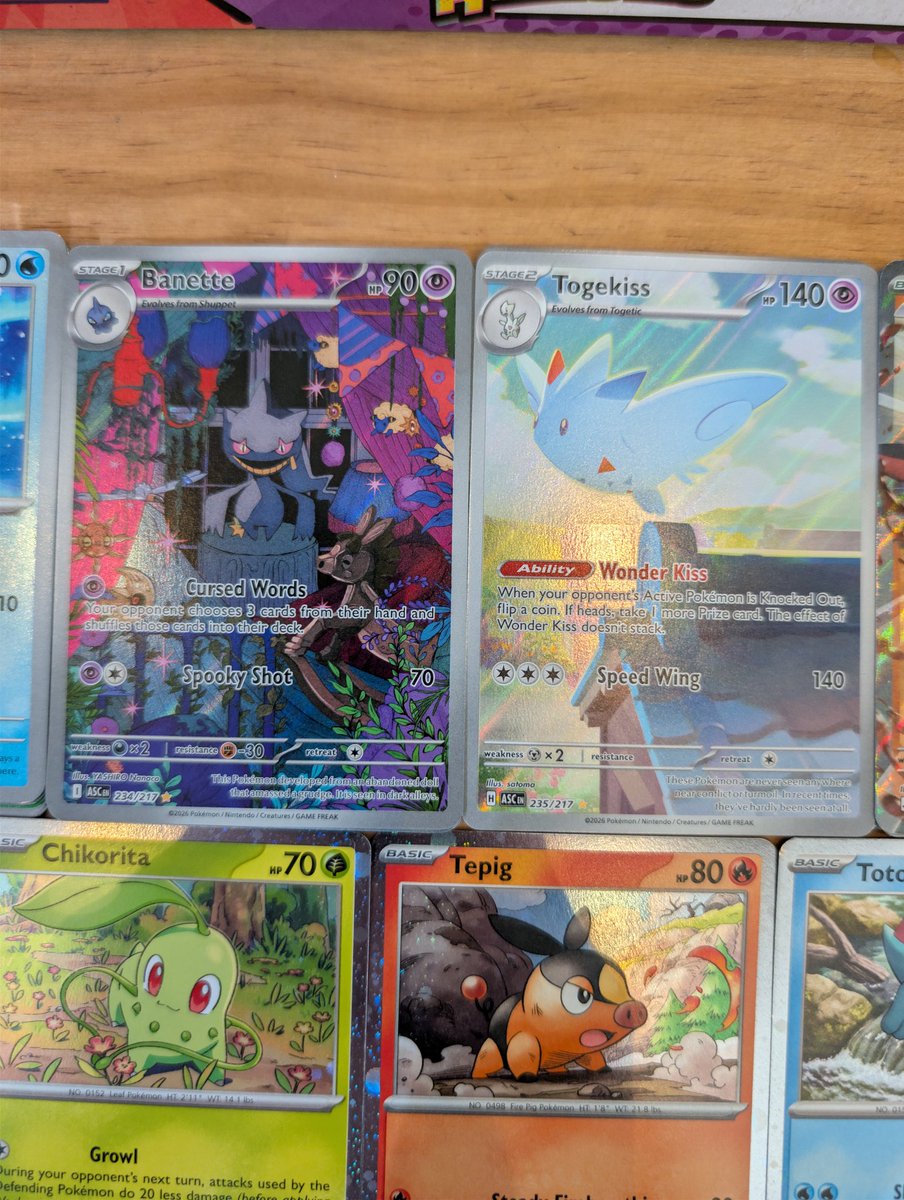 KHall152's tweet photo. @pokemondealsuk I got these two beauties in mine https://t.co/AJWKSipwfg
