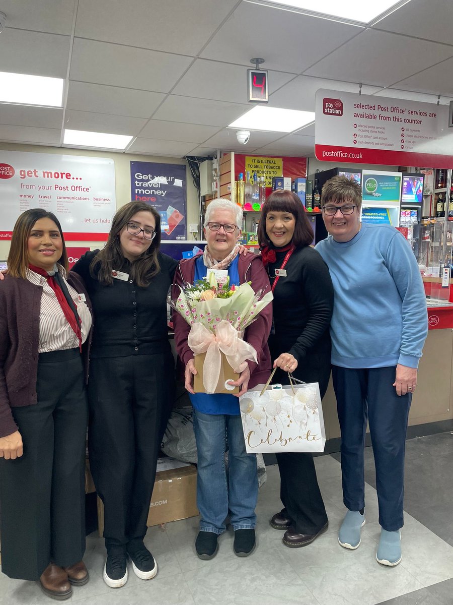AbbeyRdPO's tweet photo. Yesterday, we said a fond farewell to Denise as she begins her well-deserved retirement.

It’s always special to work alongside Denise has been a wonderful example of that caring, committed and always ready to help.

Happy retirement, from all of us at Abbey Road Post Office. https://t.co/pTJOr0yGZZ