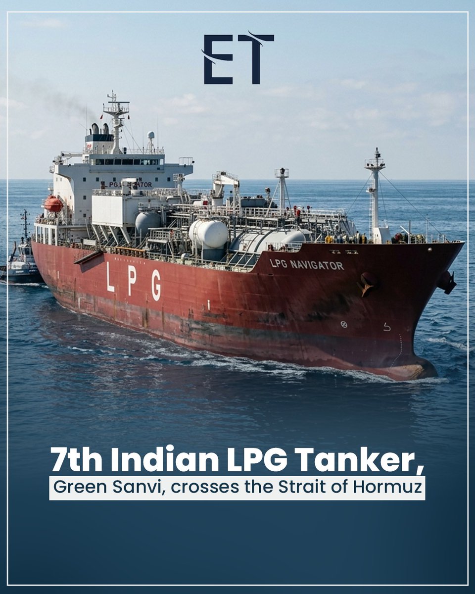 Equitrust26's tweet photo. India’s LPG supply line stays strong as Green Sanvi crosses Hormuz. Energy flow continues.

 #Energy #India #LPG #Markets #GlobalTrade https://t.co/Eaw3SQKML5