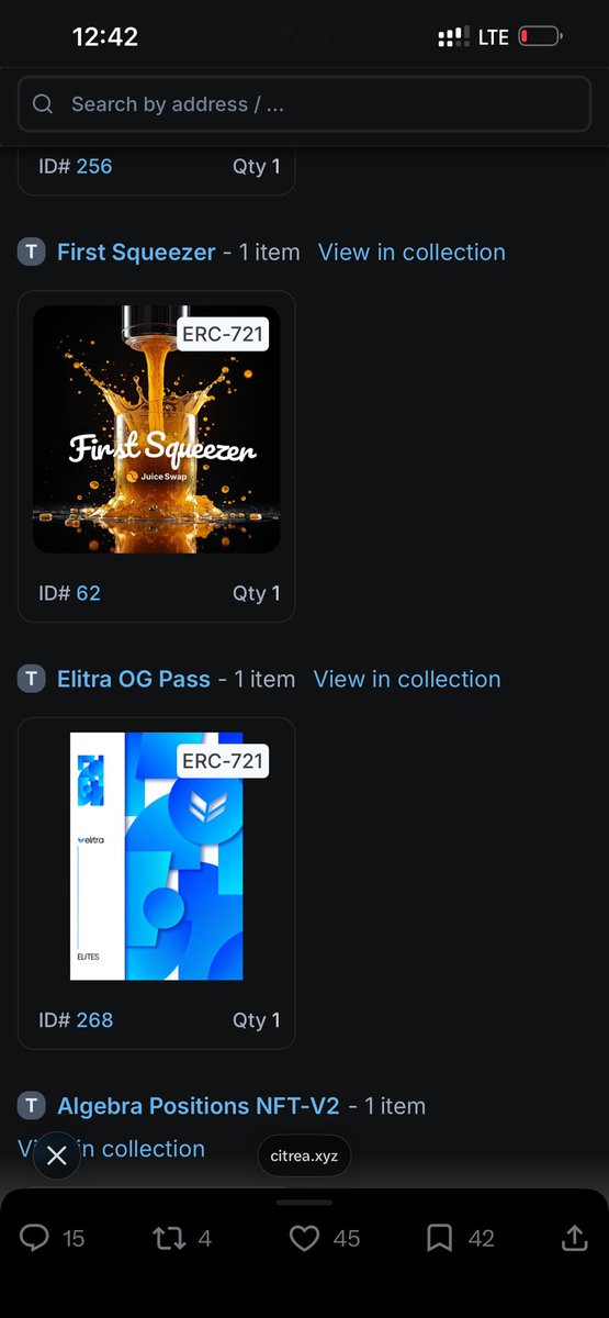Check if you got the squeezer NFT on citrea 

• Link: explorer.testnet.citrea.xyz
• Paste wallet and check