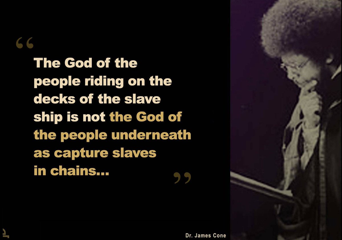 BlkHistStudies's tweet image. The God of the people riding on the decks of the slave ship is not the God of the people underneath as captured slaves in chains... 

Dr James Cone ❤️🖤💚

#Christianity #Religion #BlackTheology #CriticalThinking