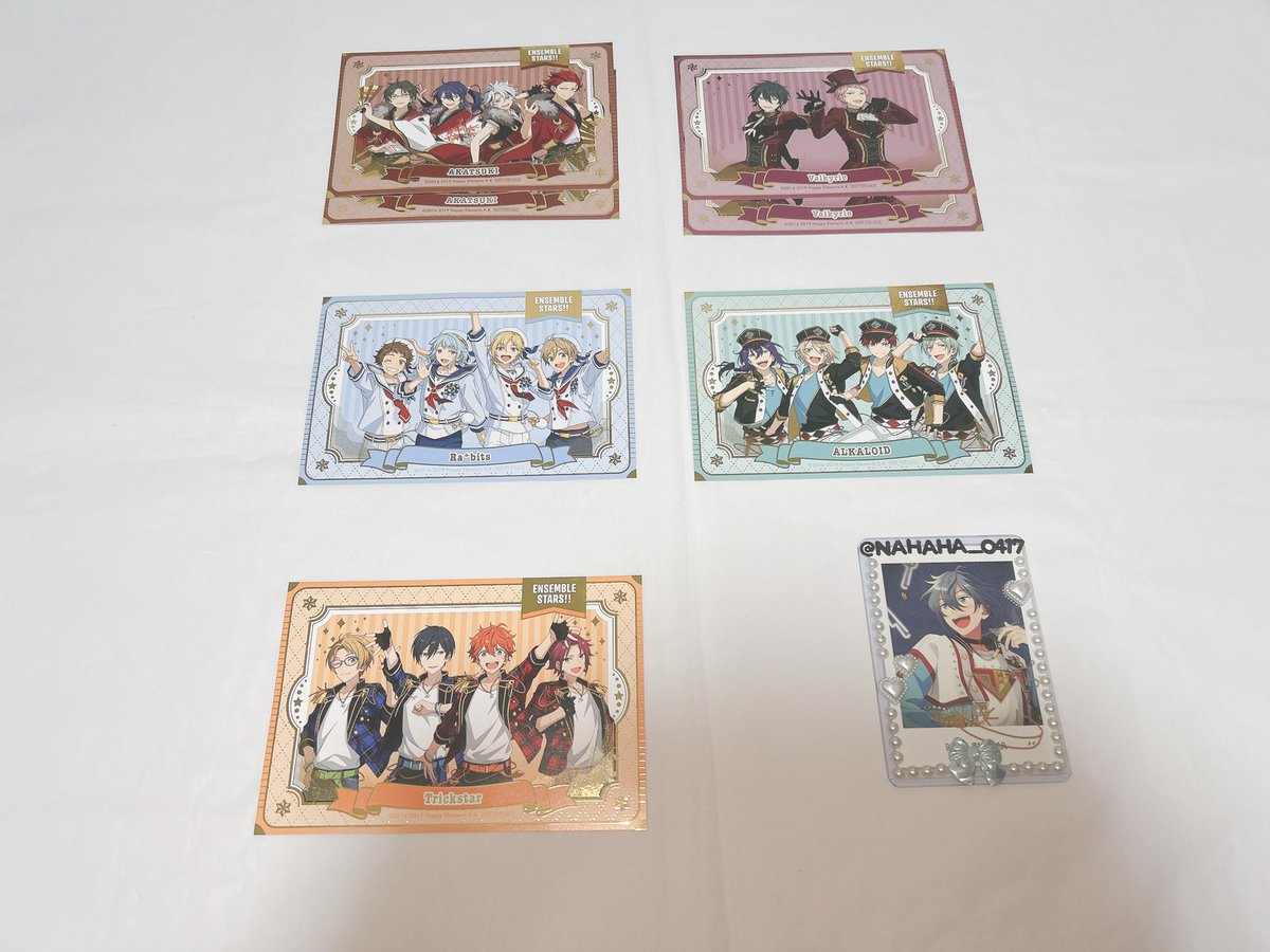 nahaha_O417's tweet photo. 【交換･譲渡】あんスタ GIGO 特典 ポストカード

꒰ 譲 ꒱ Ra*bits、ALKALOID、Trickstar
          紅月、Valkyrie 各2

꒰ 求 ꒱ Crazy:B、Switch

︎︎⟡スタライ大阪手渡し>>郵送

検索からもお気軽にお声掛けください♬.*ﾟ https://t.co/dKZ1Ho3jk7