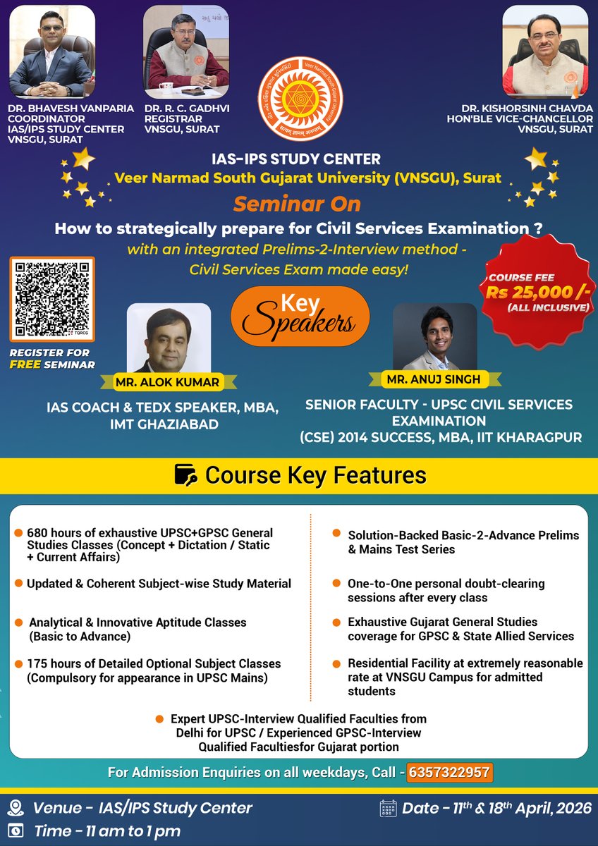 Veer Narmad South Gujarat University tweet media