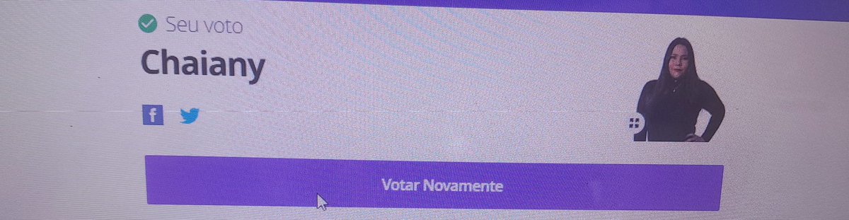 rafaela_joelma's tweet photo. Eu votando pra salvar a Marciele.
Quem diria, hein??? (Quem vê, jura!)
#ForaChainy https://t.co/qKFkKVaAQt