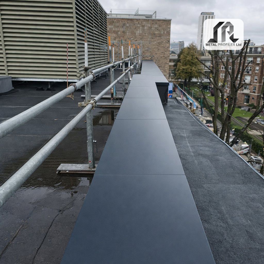 2mm aluminium coping system.

Built to protect flat roof edges.

Sloped design for proper water run off.

RAL 7016 finish for a clean look.

#Roofing #Aluminium #UKConstruction #Essex