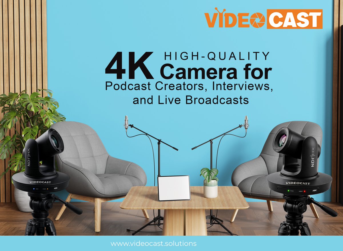 VIDEOCAST_TECH's tweet image. Upgrade your content with VIDEOCAST 4K Cameras!

Perfect for podcasts 🎙️ interviews &amp;amp; live streaming 🚀
✔️ Ultra-clear 4K
✔️ Smooth PTZ control
✔️ Pro studio quality
🔥 Limited-time offers – grab yours now!
🌐 videocast.solutions
#VIDEOCAST #4KCamera #Podcast #LiveStreaming