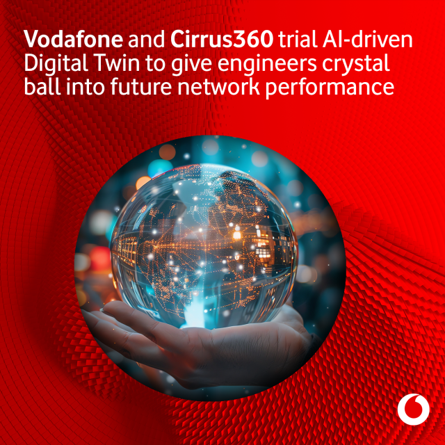 peterob12's tweet photo. .@VodafoneGroup and Cirrus360 trial AI-driven Digital Twin to give engineers crystal ball into future network performance. Read more here: https://t.co/rrggdmbJnJ #VodafoneMWC #MWC2026 https://t.co/Q0ztIWWj3O