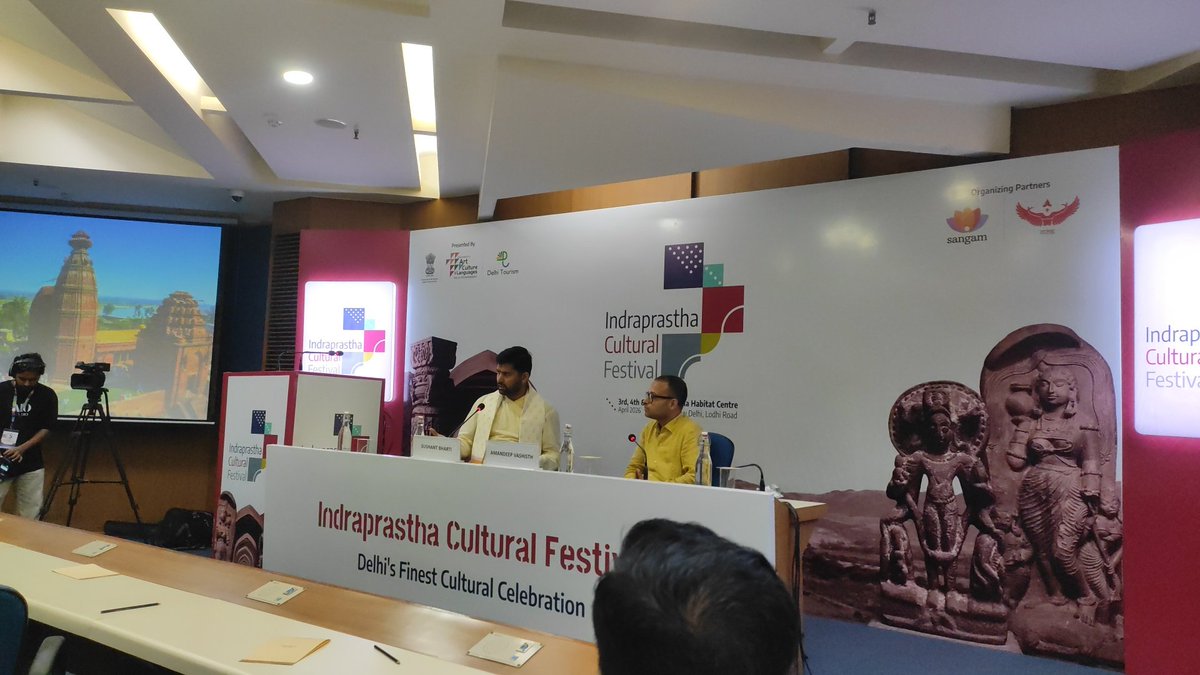 IPCFestival's tweet photo. Understanding comes before preservation.
In conservation, we don’t just restore—we respect history. ---- shri. Shushant bhart and shri amandeep vashisth
#ICF2026 #IndraprasthaCulturalFestival #Delhi #CulturalFest
#Conservation #HeritagePreservation #MuseumLife #Architecture #ConservationArchitect #HistoryMatters #CulturalHeritage #Restoration #IndiaHeritage #Learning