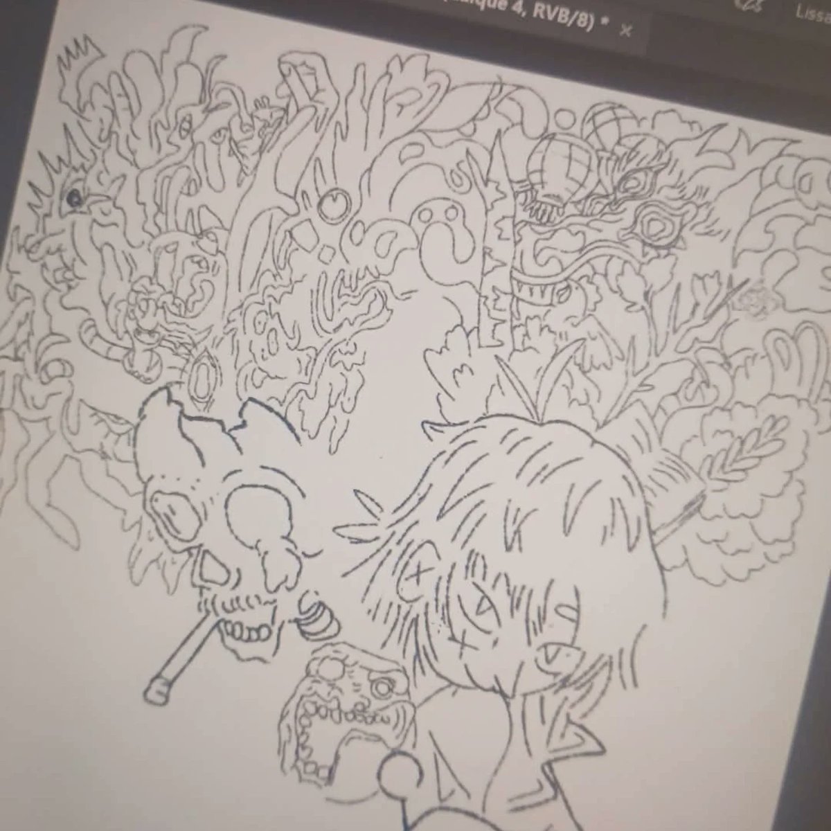 Cherry_Flesh's tweet photo. Work in progress... 

Le goat L'hermite sombre est en train de nous pondre une dinguerie pour l'artwork de l'album 😍

#artwork #noia #drawings #album #art https://t.co/TMfTmVZchp