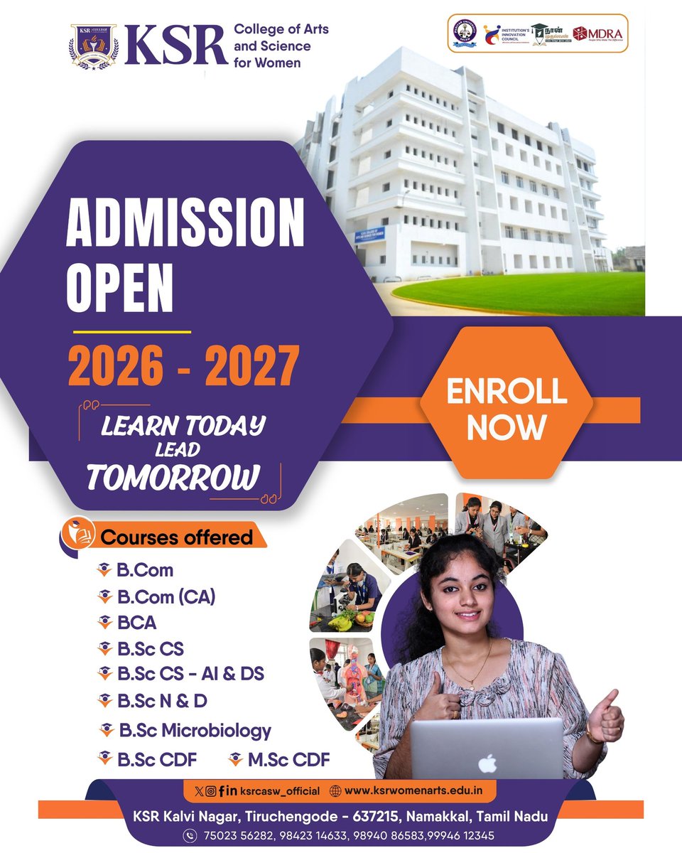 KSRCASWOMEN's tweet photo. Admission open 2026 - 2027 https://t.co/wxu7UY9wrM