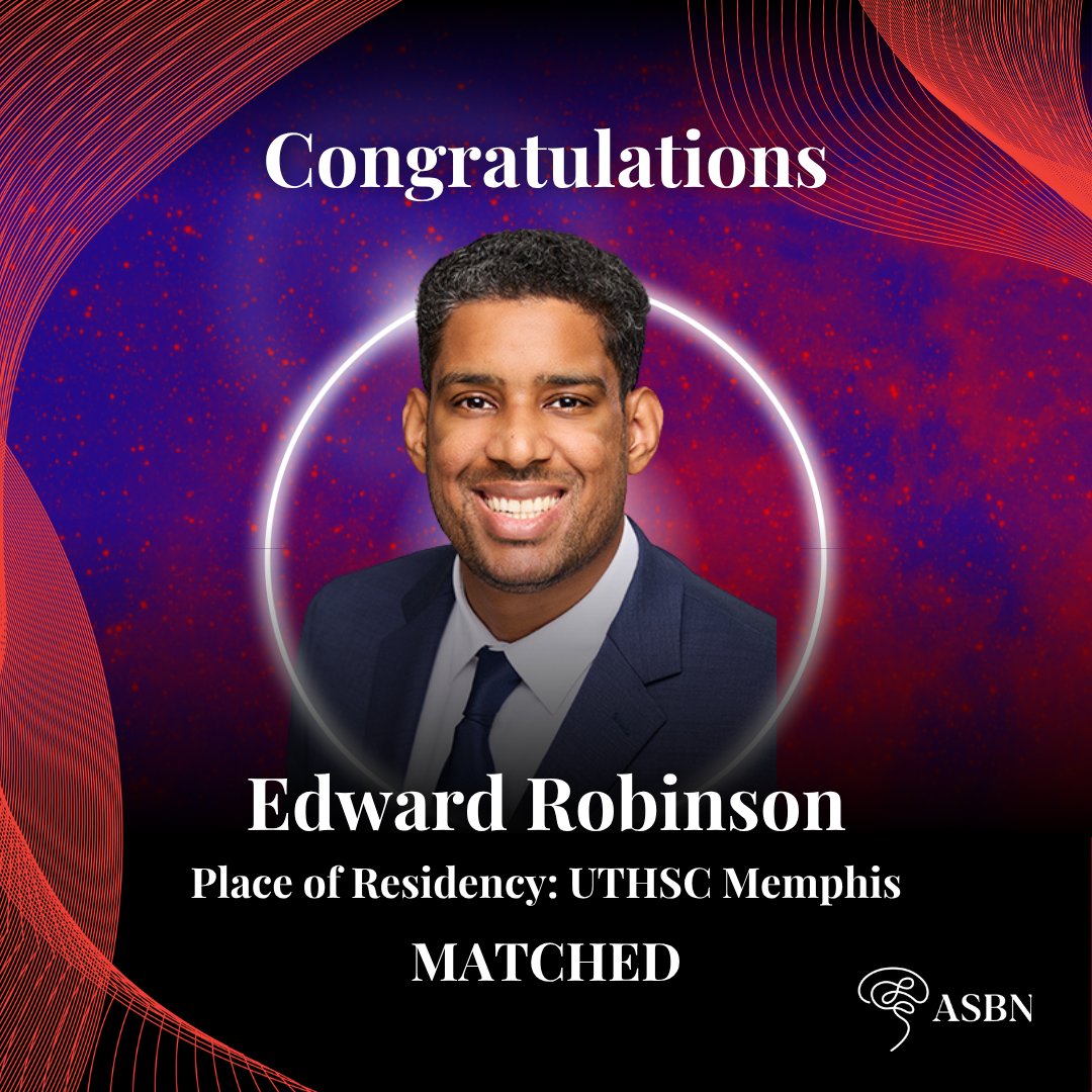 amsobns's tweet photo. From Morehouse to Memphis — Edward Robinson is making every step count. 🖤Congratulations to Edward Robinson on matching into Neurological Surgery at UTHSC Memphis!

Edward is a proud Morehouse School of Medicine graduate — carrying the legacy of HBCU excellence into one of neurosurgery's most high-impact specialties. With passions in vascular and tumor neurosurgery, Edward is positioned to do transformative work in a region that needs bold, compassionate neurosurgical leadership.

✨ Edward prepared for residency interviews through the ASBN Mock Interview Program — and matched with confidence. A dedicated member of our NeuroMentoring Matters Program and a 2025 CNS Student Ambassador, Edward continues to represent the strength of community, mentorship, and excellence in neurosurgery.

Join us in celebrating Edward Robinson — HBCU made, Match Week proud! 🧠If you believe in the power of community, join ASBN at https://t.co/aom3VvOOY2.

#Match2026 #ASBNOrg #BlackExcellence #Neurosurgery #HBCU #ASBNConnects