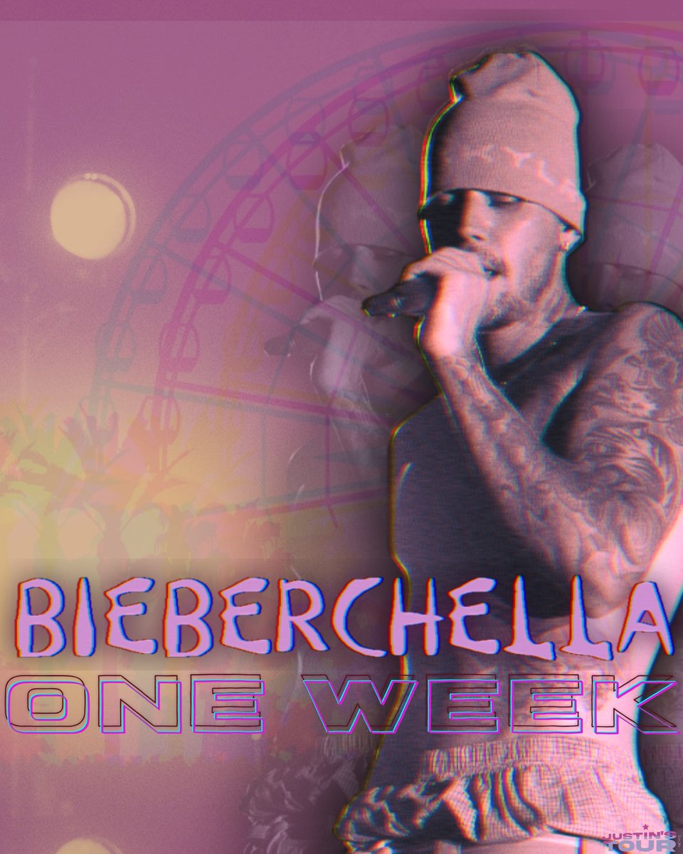 JustinsTourNews's tweet photo. ONE WEEK. #Bieberchella https://t.co/fyovX9nhqV