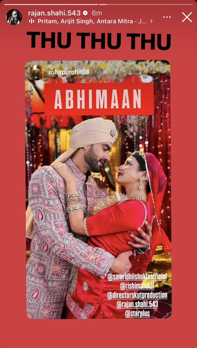 EVEN SHAHI TUKDA!! 🧿🧿🧿❤️

You’re right Shahi, they are the best jodi! 🤌🏽🤌🏽🙌🏽🙌🏽🔥🔥🧿🧿🧿❤️❤️

#Abhimaan #YRKKH