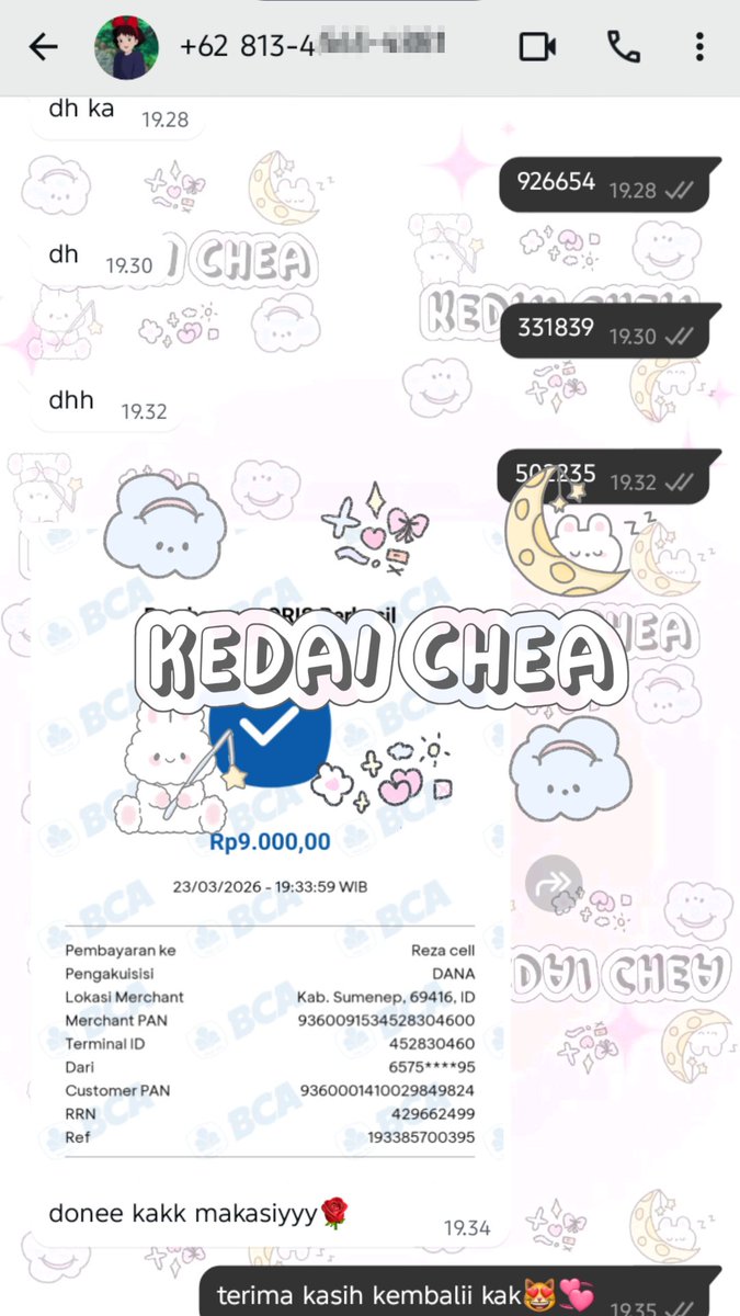 cheatesti's tweet photo. Testimoni 1557 - 1560 

☆⁠ no kos telegram 
☆⁠ no kos WhatsApp garansi
☆⁠ verif moka
☆⁠ 3 no kos KPOIN https://t.co/6J8JCIZ28a