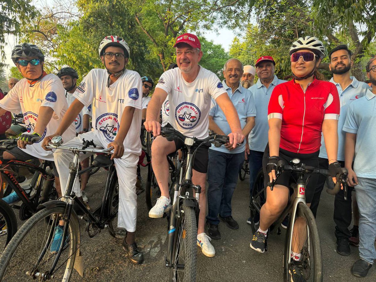 RusEmbIndia's tweet image. 🇷🇺🇮🇳 On April 19, #NewDelhi will host the 4th annual cycling rally dedicated to the 79th anniversary of #RussiaIndia diplomatic relations.

📆 April 19, 2026
⏱ 6:30 AM
📍 Russian Embassy, Shantipath, Chanakyapuri

Details 👉🏻 t.me/RusEmbIndia/15…

#DruzhbaDosti
