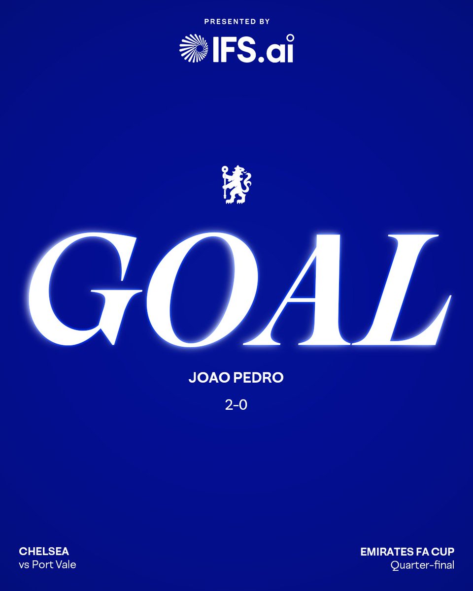 JOOOOOOOAAAAAOOO! 🇧🇷

🔵 2-0 ⚪️ [25] #CFC | #EmiratesFACup