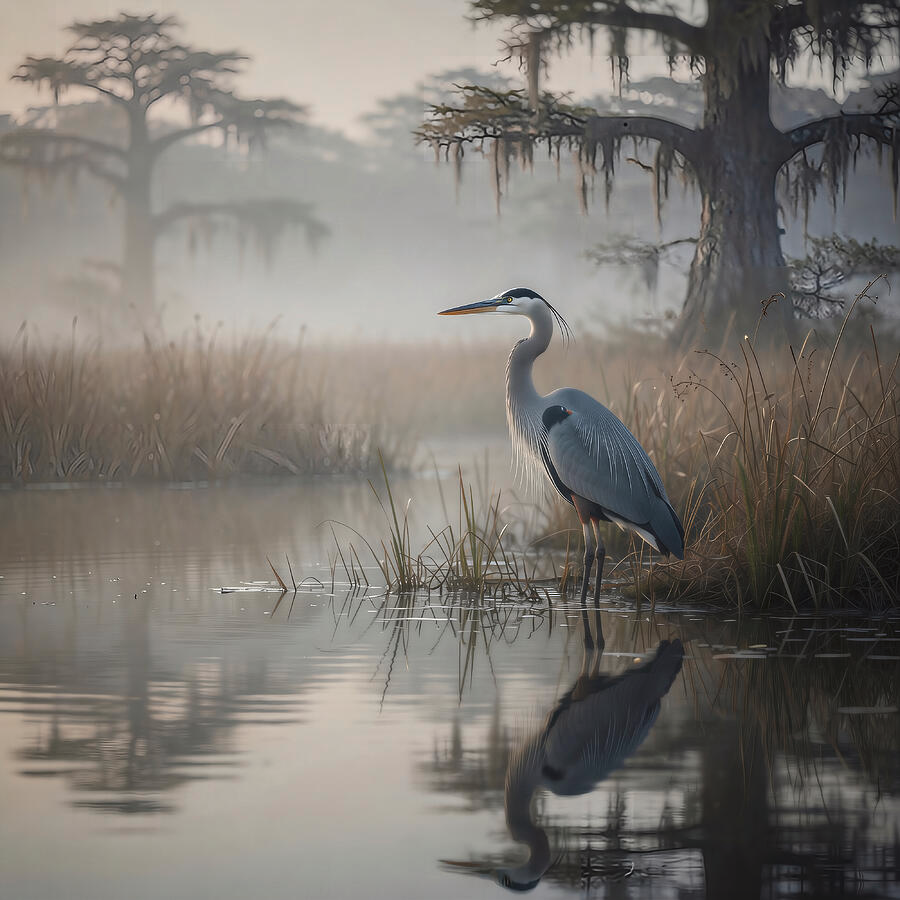 PaisleyMarten's tweet photo. "Silent Watcher in the Mist" is now available on my Fine Art America page. Captured on a Canon EOS R5 with a Canon RF 100-500mm L IS USM at 300mm, f/4.5, 1/500 sec, ISO 800 @ https://t.co/1UKcPMmajK https://t.co/2LnoqhxJQ4