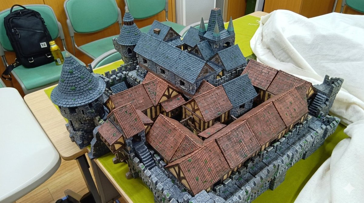 miyakami_00's tweet image. 今はコレくらいの #テレイン が丁度いい。
↑作成中
↓実セッション
(°ω°)b
#dwarvenforge #dnd #trpg #ダンドラ