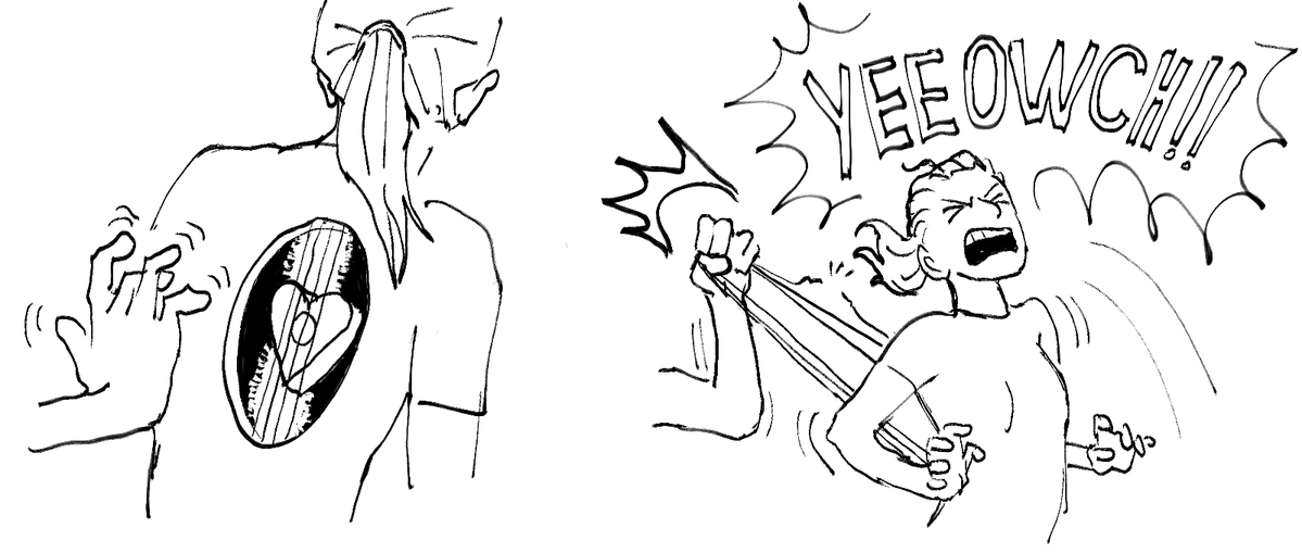 please learn the difference between tugging and yanking guys