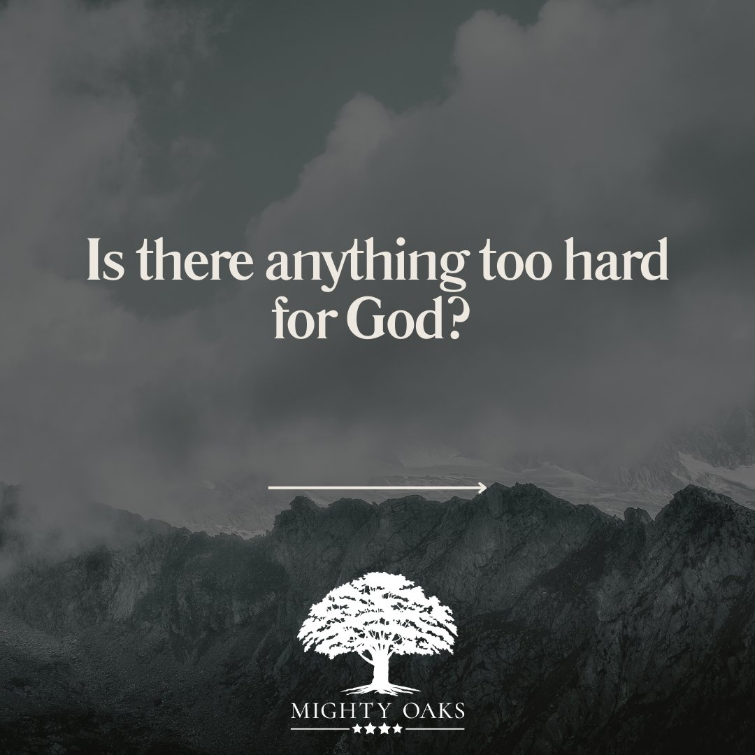 MightyOaksFDN's tweet image. Feeling stuck? Overwhelmed? Here's your reminder: Nothing is too hard for God.
Whatever you're facing today, He’s bigger. He’s stronger. And He’s with you.

#MightyOaks #DailyDevotional #FaithOverFear #Faith #Bible #Devotional #Christian