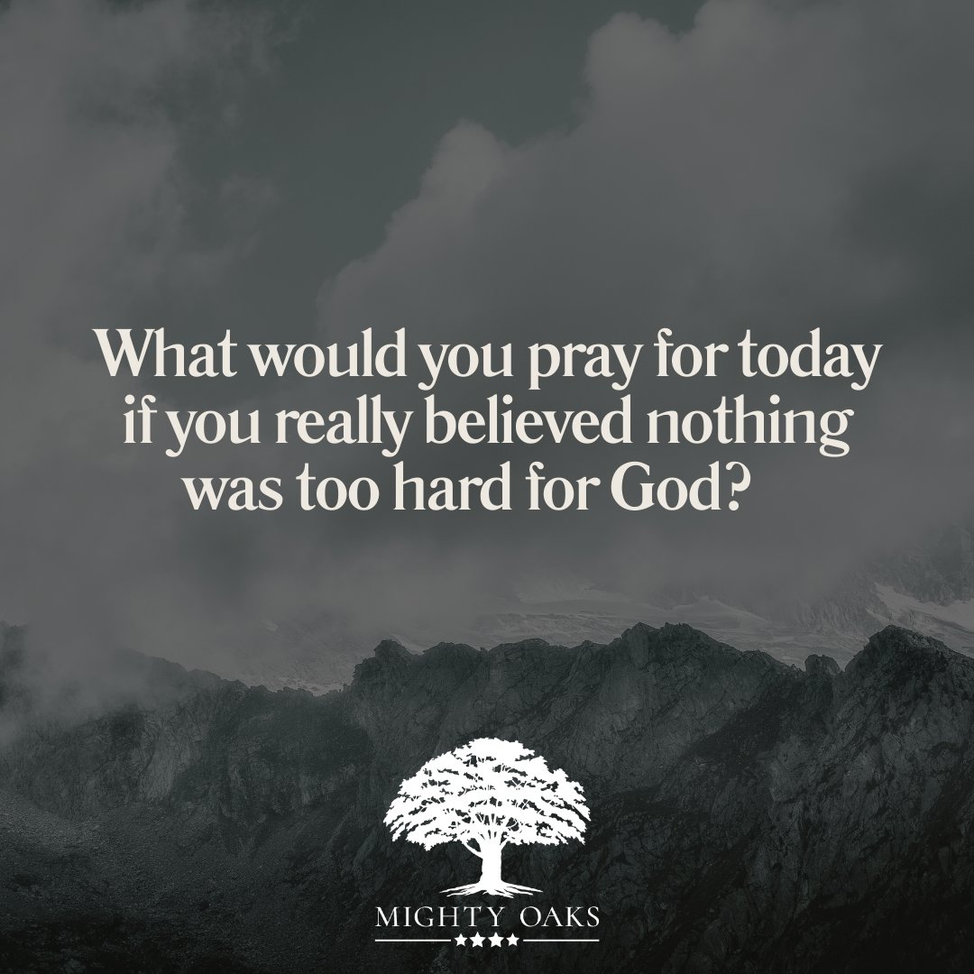MightyOaksFDN's tweet image. Feeling stuck? Overwhelmed? Here's your reminder: Nothing is too hard for God.
Whatever you're facing today, He’s bigger. He’s stronger. And He’s with you.

#MightyOaks #DailyDevotional #FaithOverFear #Faith #Bible #Devotional #Christian