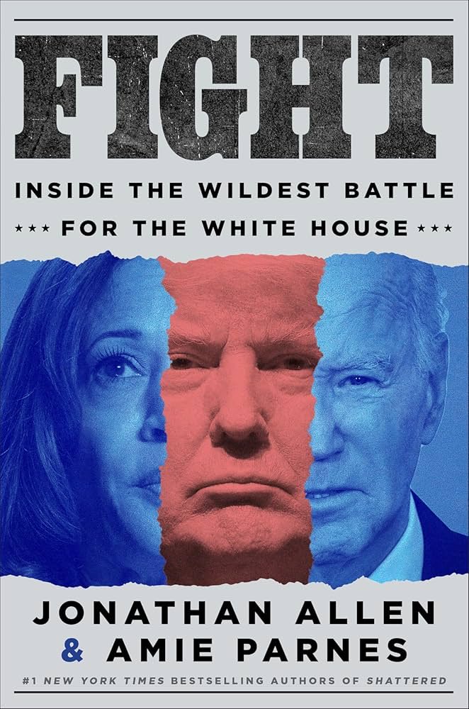 ReadLikeKristin's tweet photo. Looking for a behind-the-scenes look at one of the most chaotic and consequential presidential races in modern history? This book provides extensive analysis of the Biden, Harris and Trump teams during the 2024 fight for the presidency. #staffpick @LandALibrary @jonallendc https://t.co/OsrVw9Oiot