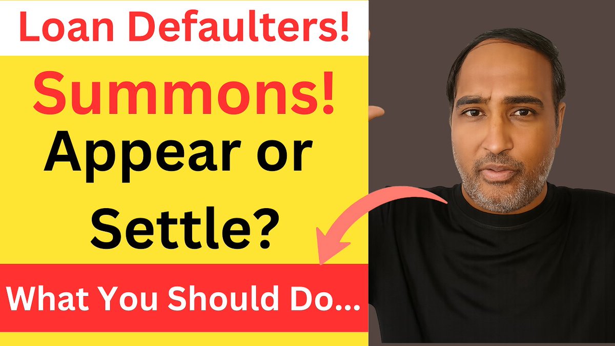 Loan default? Court Summons? Appear or Settle?

youtu.be/iTVvKvx7SmQ