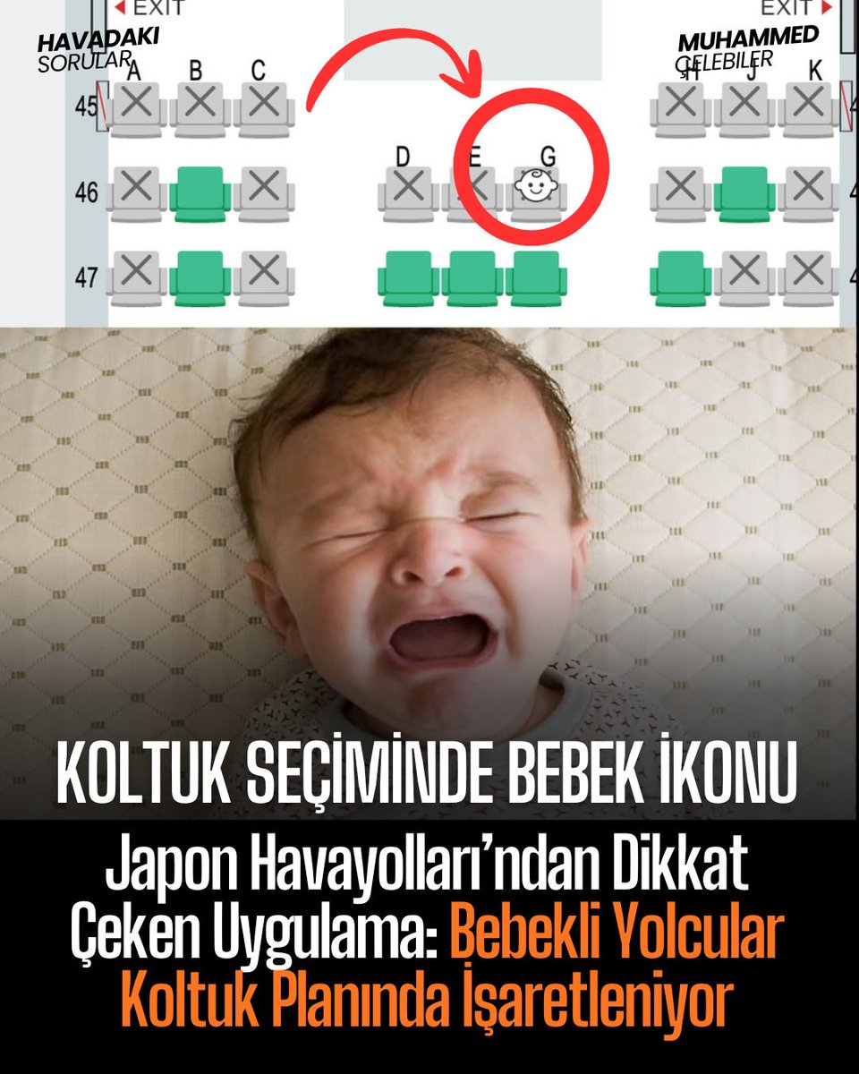 havadakisorular's tweet photo. Japon Havayolları’ndan Dikkat Çeken Uygulama: Bebekli Yolcular Koltuk Planında İşaretleniyor

Dünyanın önde gelen havayolu şirketlerinden Japan Airlines (JAL), uçuş deneyimini farklı bir boyuta taşıyan yeni bir uygulamayla gündemde. https://t.co/EqsFbubRra