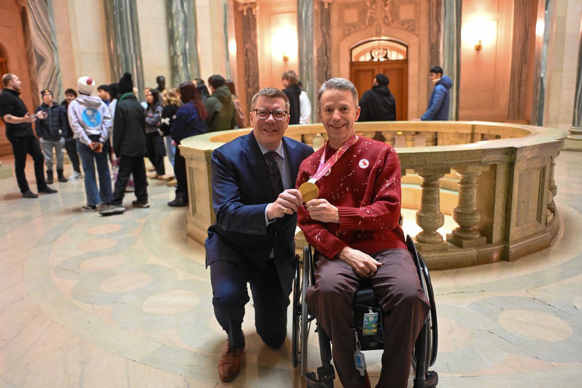 PremierScottMoe's tweet photo. A golden moment for Saskatchewan.🥇

Kipling’s Gilbert Dash, a three-time world champion and proud member of Team Canada, has once again shown what determination and hard work can achieve on the world stage.

Gil, this is more than a medal, it’s a testament to your commitment, your resilience, and making Saskatchewan proud when it matters most.