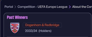 ptf19_'s tweet photo. Against all odds (pic 1) and after 5 straight promotions, i got Dag&amp;Red promoted to the Prem while somehow also winning the FA Cup, and then won the Europa League the following season on FM26! https://t.co/NME1SE9gga