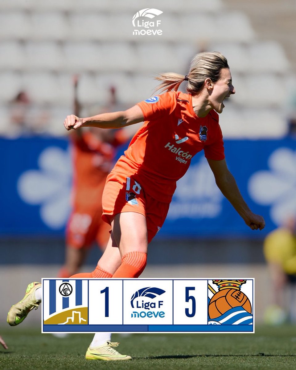 #LigaFMoeve | #AlhamaRealSociedad 

💙🤍 <a href="/AlhamaElPozo/">Alhama ElPozo</a> 1-5 <a href="/RealSociedadFEM/">Real Sociedad Femenino</a> 🧡

📰 La crónica | La Real Sociedad remonta en Lorca y hunde al Alhama 📰 

📝 elpartidodemanu.com/alhama-elpozo/…

✍🏻 Manu López Fernández