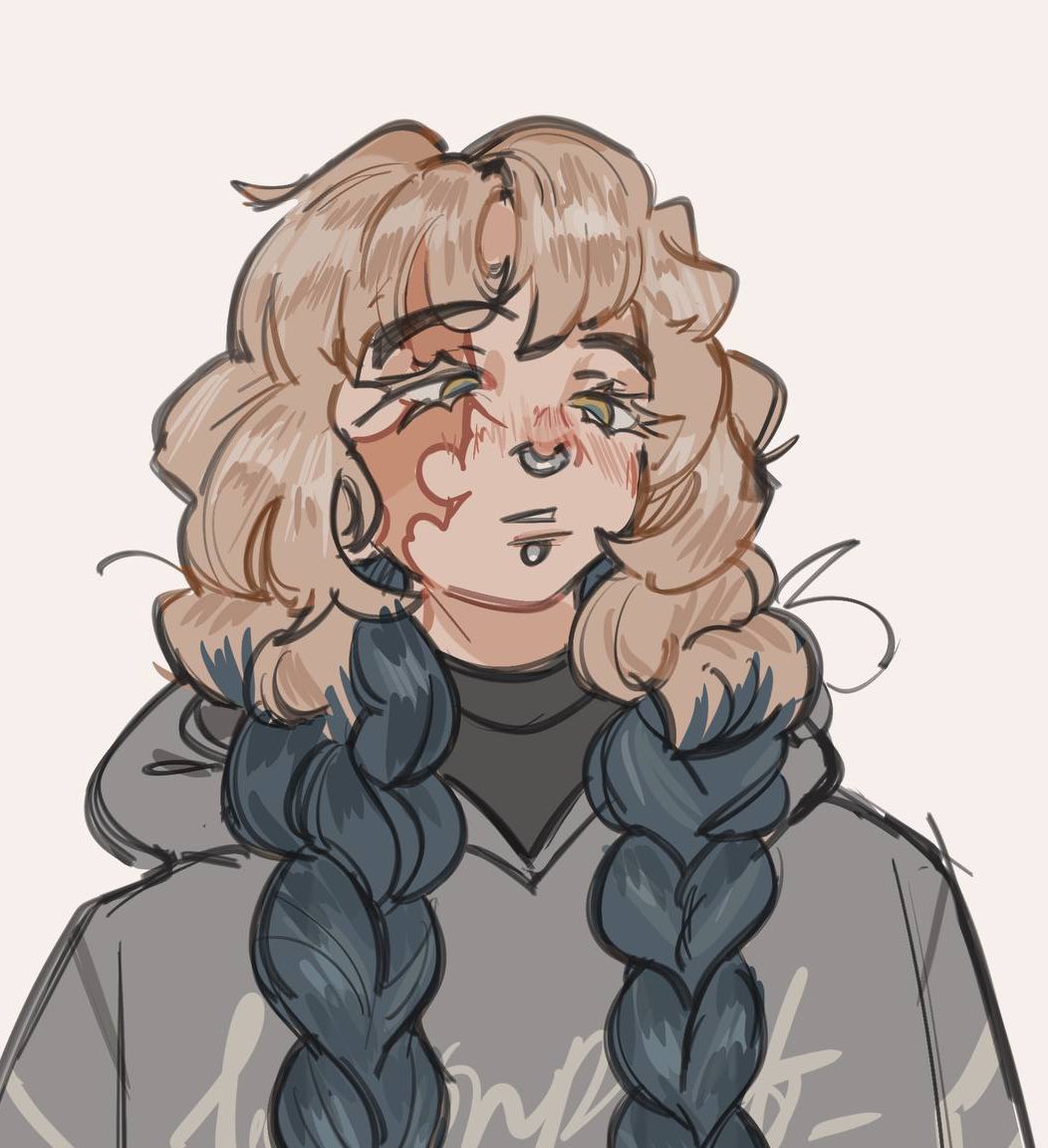 Tamsy needs to start braiding his hair for my sake