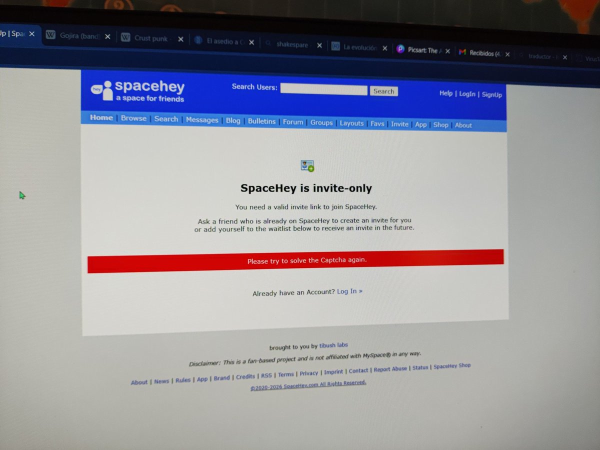 Manu_kiju's tweet photo. Holaaa, sería alguien tan amable de mandarme una invitación para Spacehey? Si no es mucha molestia 🙏
#spacehey https://t.co/Cjp0hK4Mzy