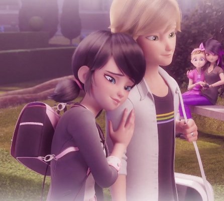 Day_Adrienette's tweet photo. Sensitive topic: Marinette with her head on Adrien's shoulder🥹💞

#adrienette #MLBS6Spoilers https://t.co/ymsqXYhrLw