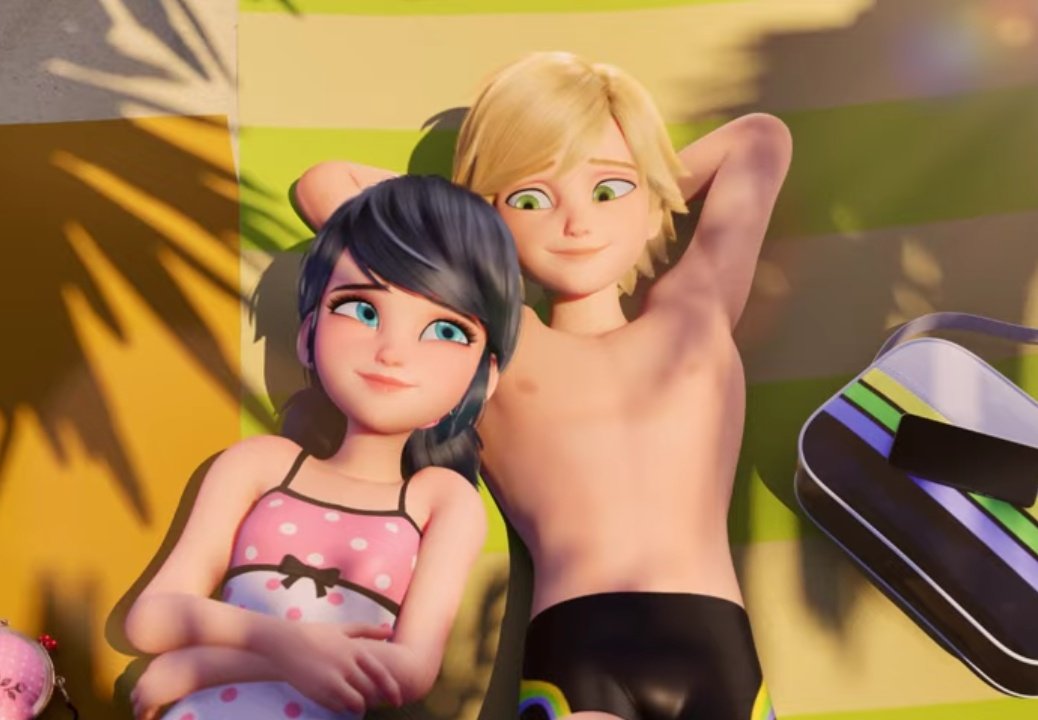 Day_Adrienette's tweet photo. Sensitive topic: Marinette with her head on Adrien's shoulder🥹💞

#adrienette #MLBS6Spoilers https://t.co/ymsqXYhrLw