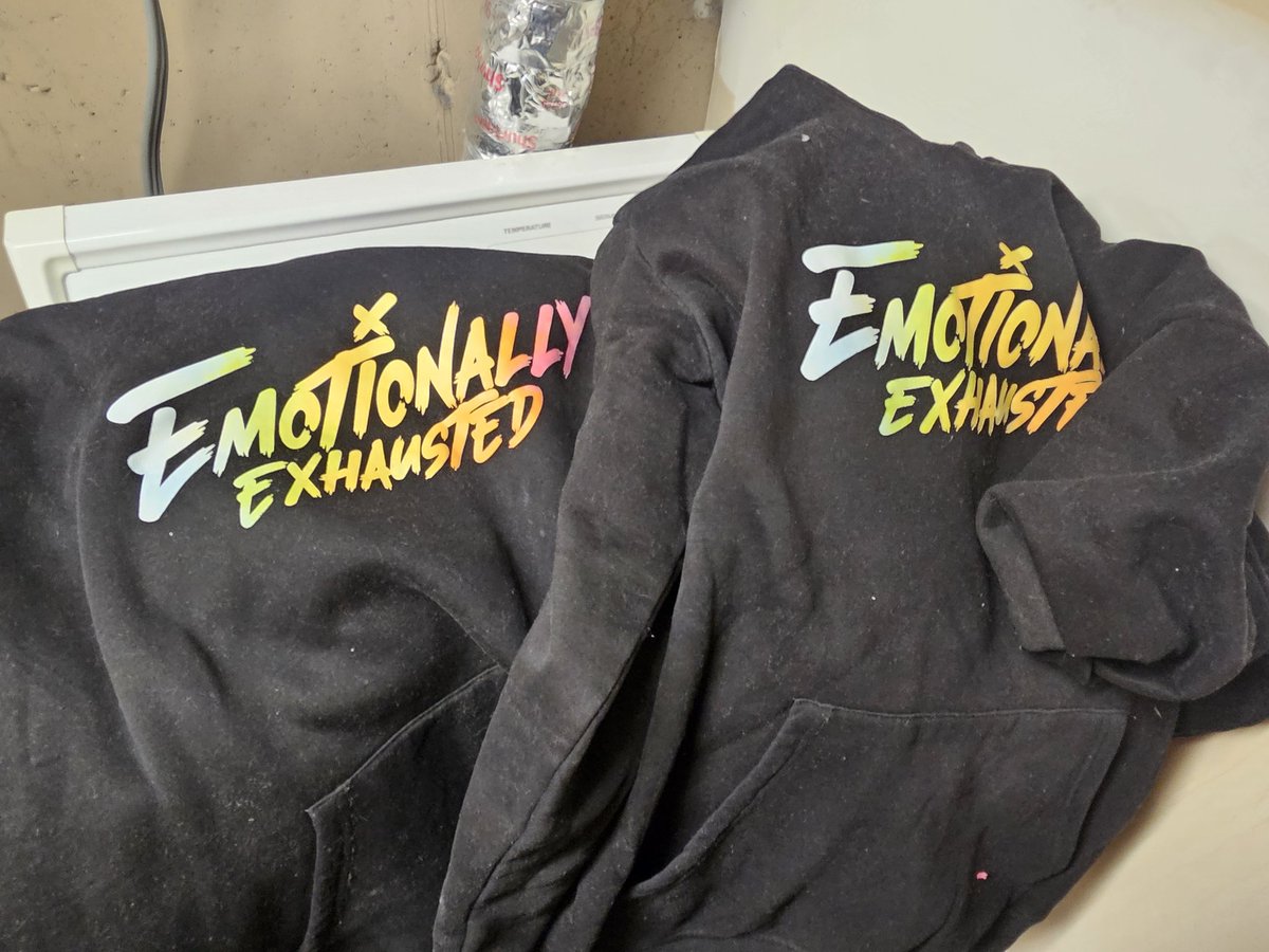 hmmkaaaaay's tweet photo. @PhillyD So, it looks like my sweatshirt multiplied?!?! I literally do NOT remember ordering 2. I just found both of them in my family laundry room and I'm so confused. 😂 https://t.co/N457DEx3mG