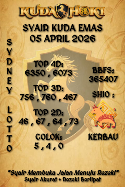 kudahoki88's tweet photo. KUDAHOKI | SYAIR SYDNEY LOTTO 05 APRIL 2026 | SYAIR KUDA EMAS
#kudahoki #syairkudaemas #syairsdy #syairsydney #syairsydneylotto #prediksisdy #prediksisydney #prediksisydneylotto #sdy #sydney #sydneylotto https://t.co/nhccxvxraf