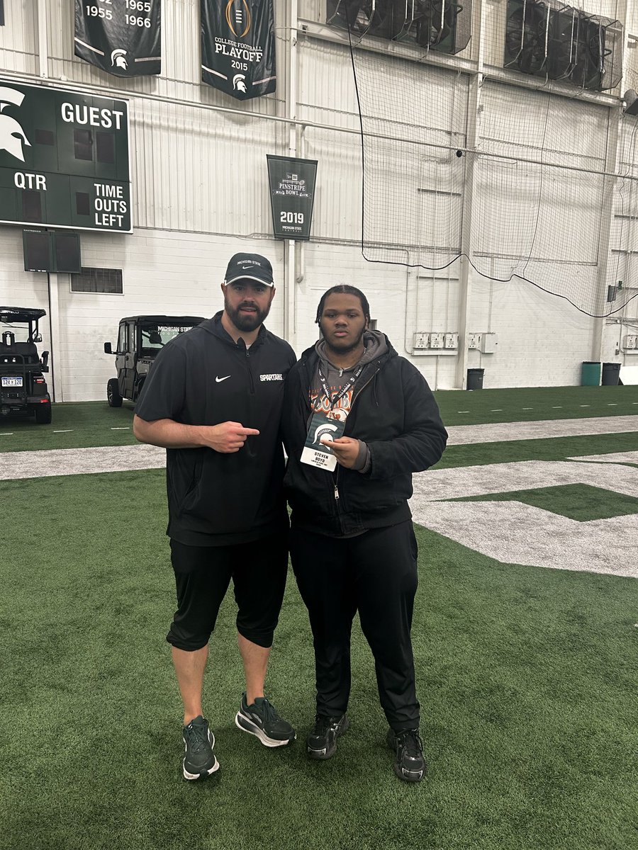 bigsteveeee's tweet photo. Had a great time @MSU_Football met a lot of important people today!
@MIexposure @MichFBFrenzy @PrepRedzoneMI @CoachTabacca @Coach_DeBo46 @youareathlete https://t.co/Q4isWktZq1