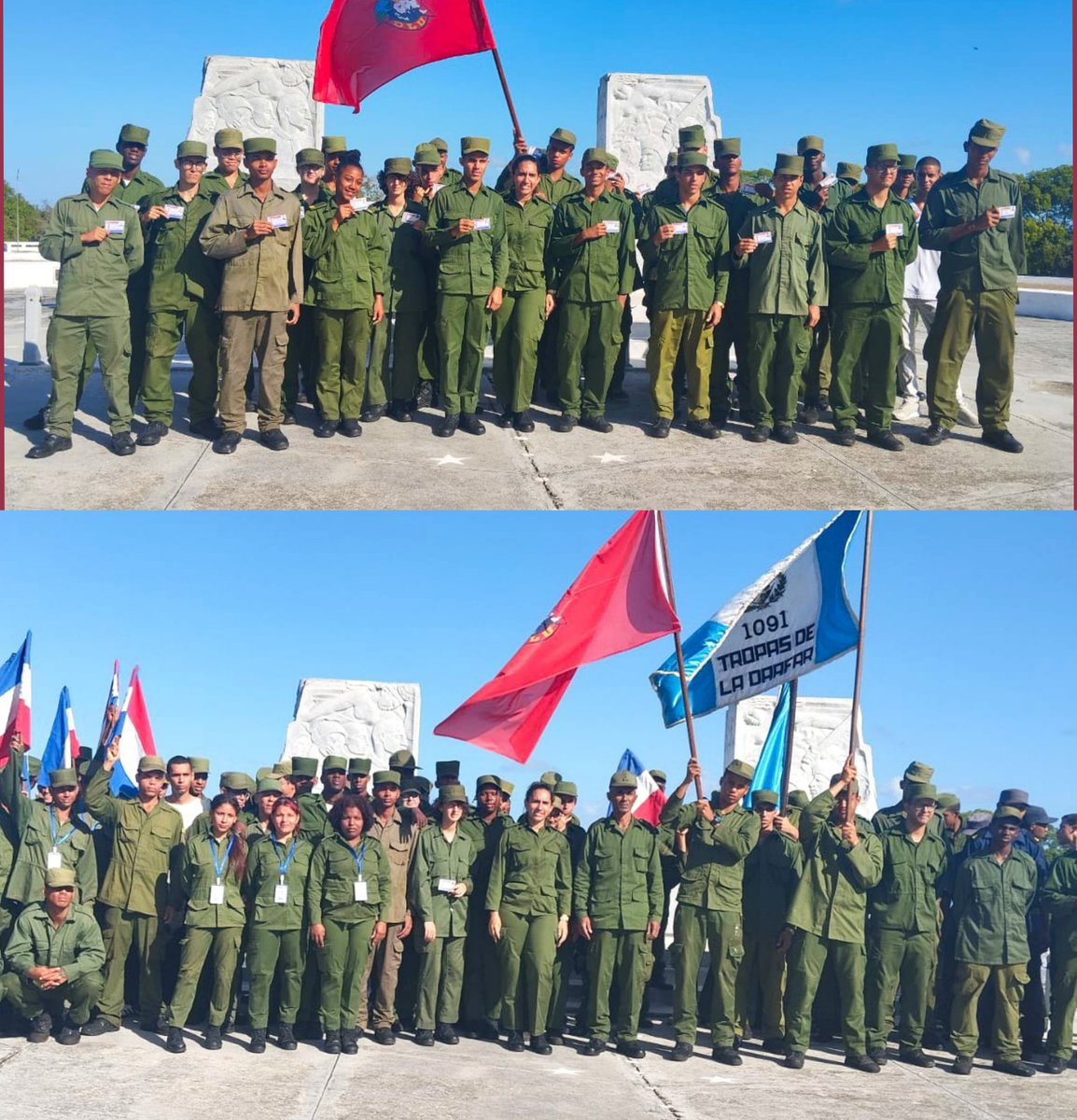 ‼️Celebramos con orgullo el 65 Aniversario de la OPJM y el 64 Aniversario de la UJC. La responsabilidad de estas organizaciones con el futuro de la Patria es inmensa y se reafirma en cada acto de entrega de carnés a nuevos militantes.  
¡FELICIDADES!  #FARCuba #JuventudCentenario