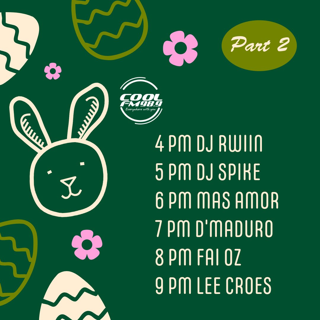 Parti Webo Mix na Cool FM 98.9, 6 di april for di 11 AM. Tune in!