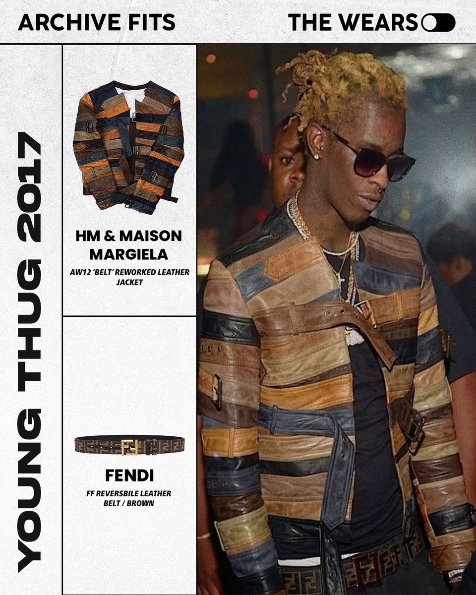 thewearson's tweet image. ARCHIVE FITS — @youngthug (2017)

HM x Maison Margiela jacket &amp;amp; Fendi belt 

🤎 Thug in one of his most iconic fits. 

📍Thugger’ın en ikonik fitlerinden. 

  ON or OFF ⁉️

#TheWearsON #ArchiveFits #DRIP #YoungThug