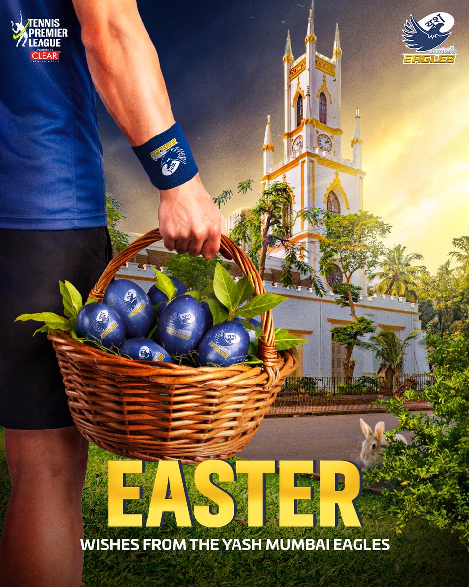 MumbaiRoyalsTPL's tweet photo. Here’s to new beginnings and brighter days 🌿
Happy Easter from the Yash Mumbai Eagles family! 💫

#YashMumbaiEagles #FlyWithTheEagles #HappyEaster https://t.co/fySCne8Xpv