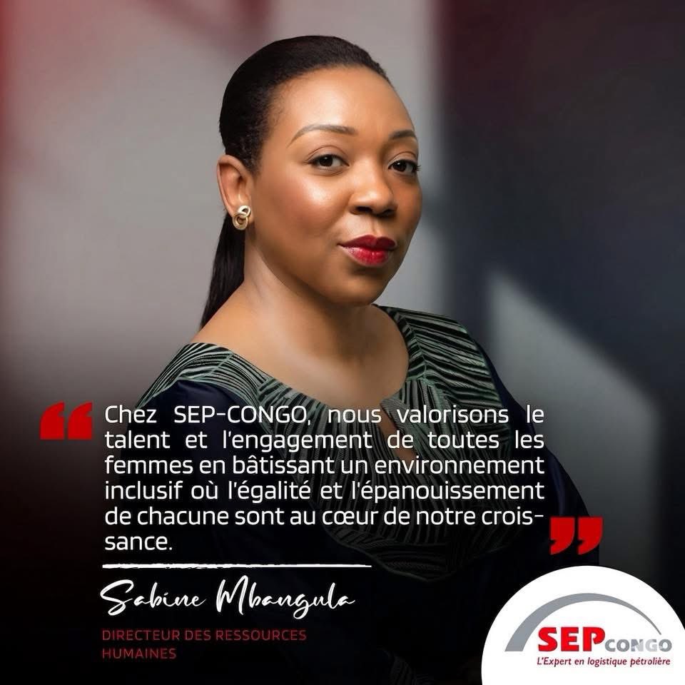 FHydrocarb4289's tweet photo. Chez SEP-CONGO, nous valorisons le talent et l'engagement de toutes les femmes en bâtissant un environnement inclusif où l'égalité et l'épanouissement de chacune sont au cœur de notre croissance.

Sabine MBANGULA
DIRECTEUR DES RESSOURCES HUMAINES/SEP CONGO https://t.co/05YvIMuq5m