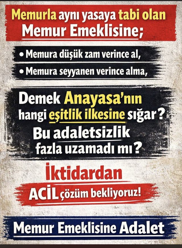 #MemurEmeklisineAdalet 👎
