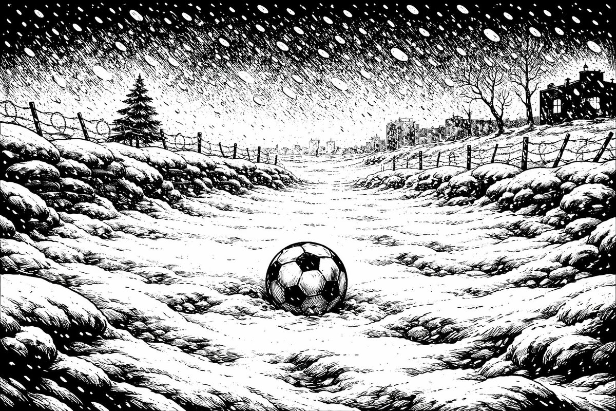 En este sábado de cuentos de fútbol, les dejo uno nuevito en medio de la nevada mortal: "Pelota de tregua"

#CuentosdeFutbol #Literatura #Cuentos #Futbol #ElEternauta

don-patadon.com/2026/03/pelota…