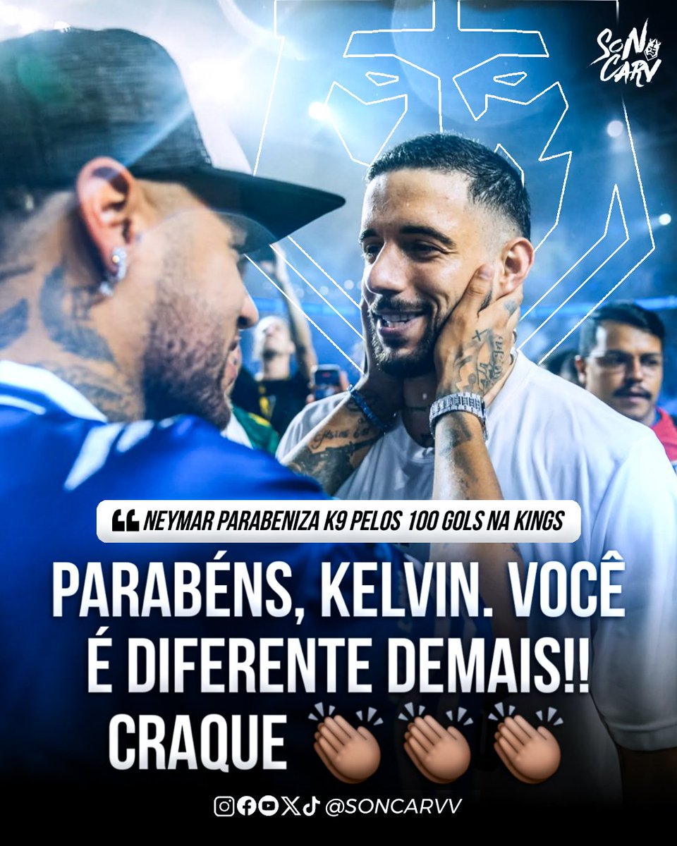 Elogio do príncipe! 👑💙

Neymar parabeniza Kelvin por atingir 100 gols na história da Kings League! Imagina a sensação do K9 em ser elogiado pelo ídolo. ✅⚽
