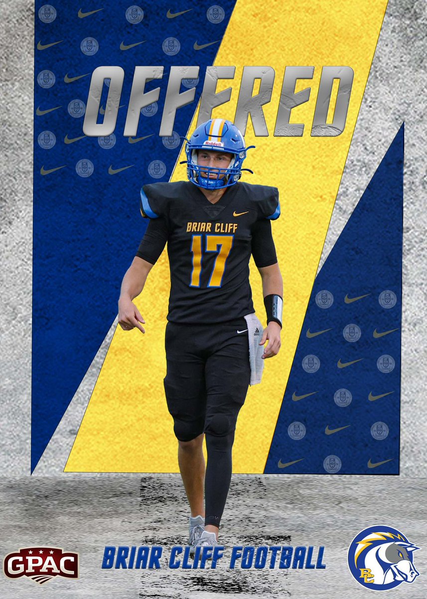 #agtg After an amazing conversation with <a href="/JaidenStowers/">Coach Stowers</a> I’m blessed to have earned an offer from Briar Cliff University <a href="/BriarCliffFB/">Briar Cliff Football</a> #GoChargers